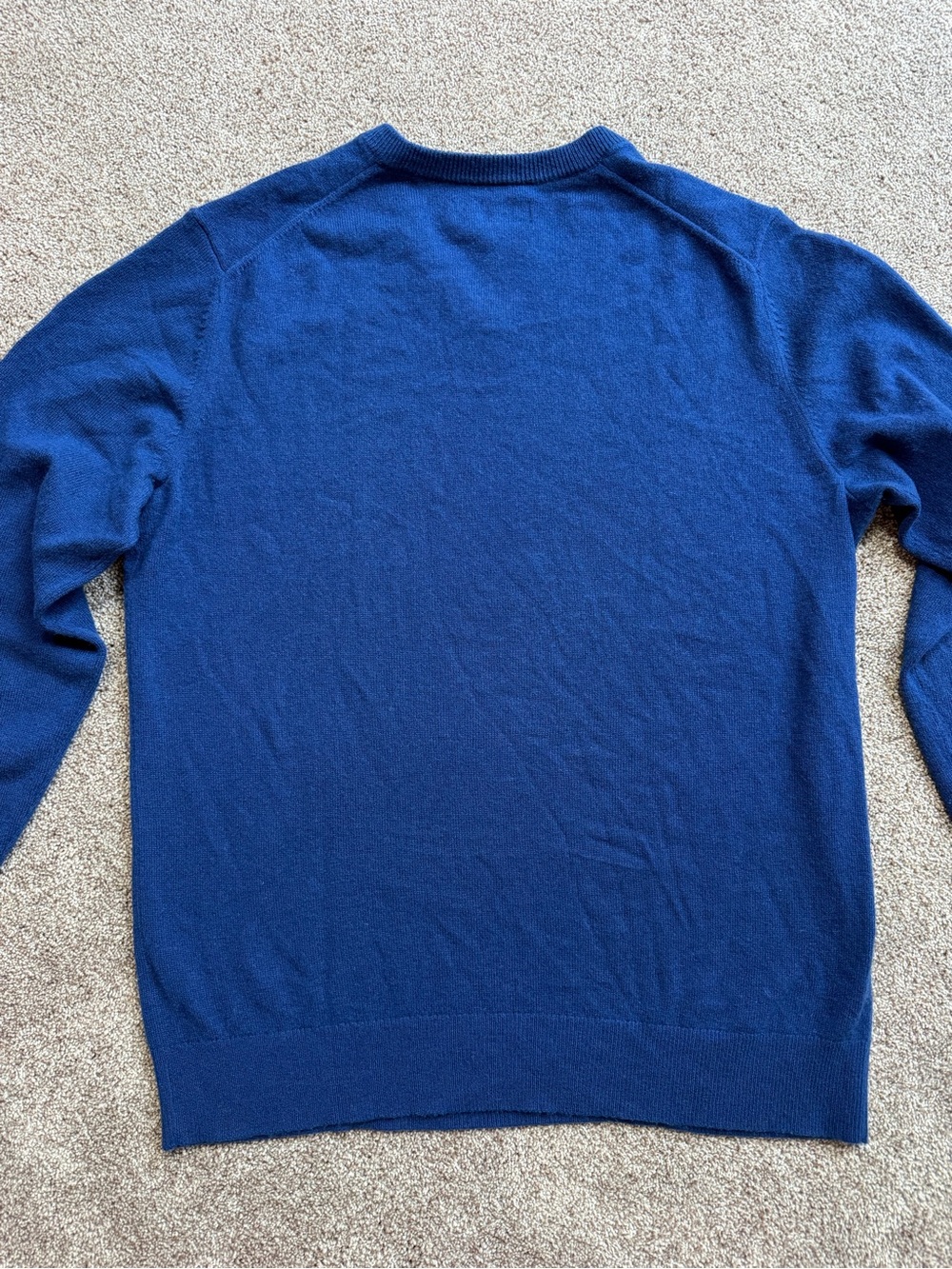 Men's Everlane V-Neck Cashmere Blue Sweater Size Large - Picture 9 of 11